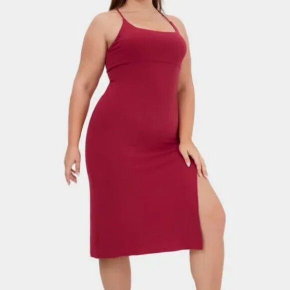 4X Everyday Split Strap Backless Bodycon Midi Chill Dress-Sensational NWT - Picture 2 of 8